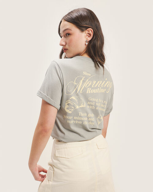 Playera Con Estampado Verde