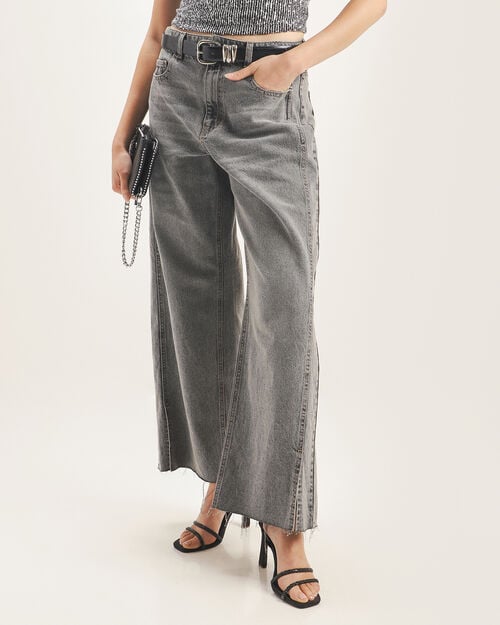 Jeans Gris De Mezclilla