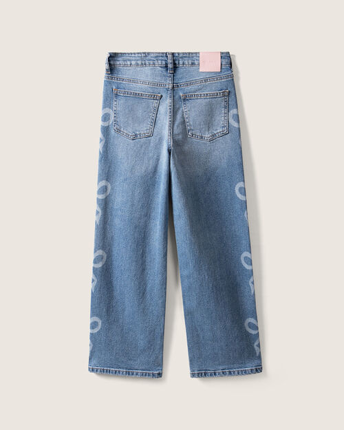 Jeans Wide Leg Moños