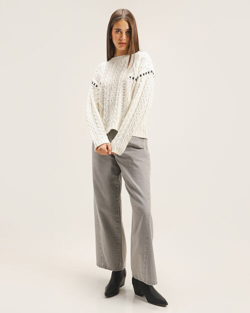 Suéter Tejido Beige