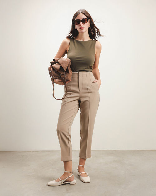 Pantalón Pinzas Beige