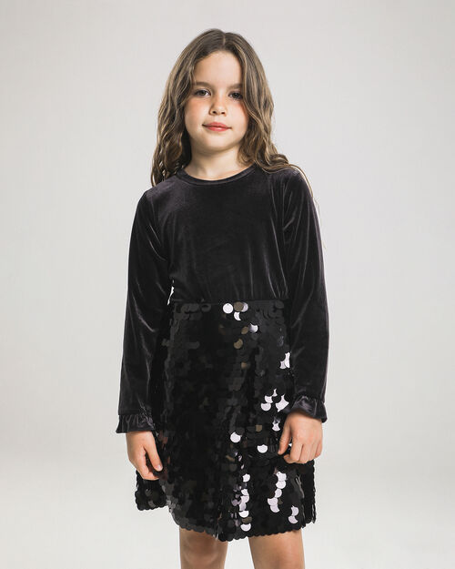 Vestido Corto Negro Lentejuelas