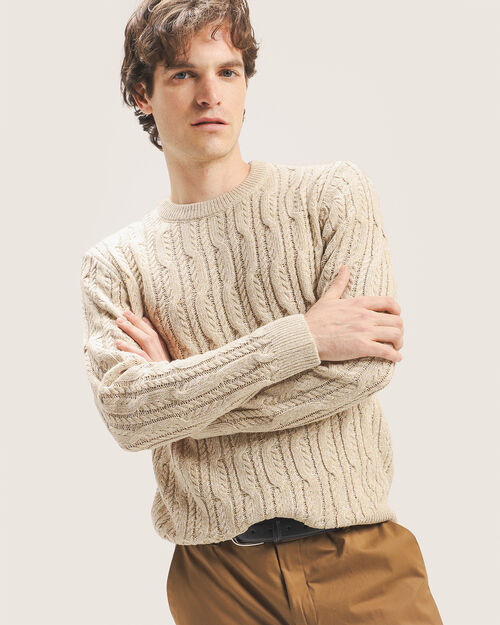 Suéter Beige De Punto
