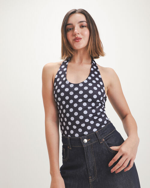 Top Azul Estampado