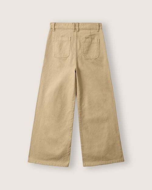 Pantalón Beige Wide Leg