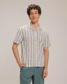 Camisa Fit Relaxed Estampada,CREMA