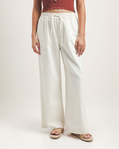 Jeans Beige Wide Leg
