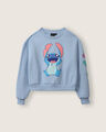 Sudadera Grafico De Stitch,AZUL CIELO