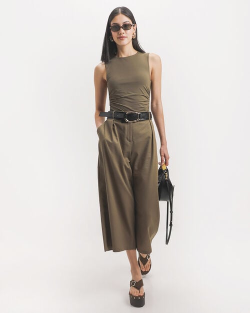 Pantal&oacute;n Cropped Lino