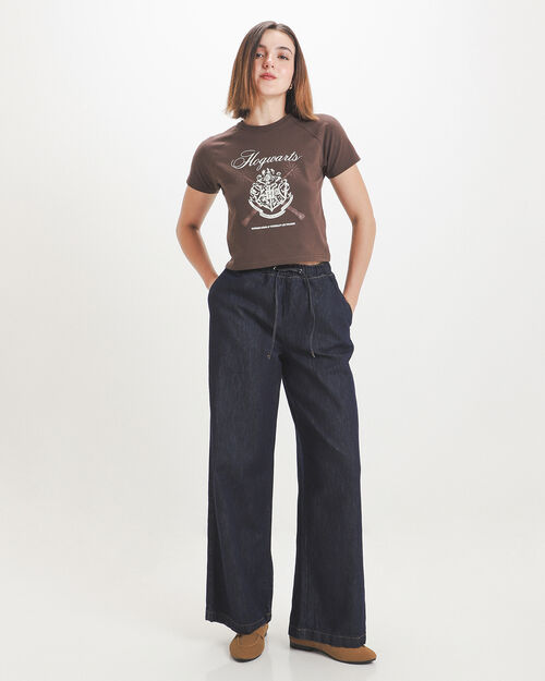 Jeans Wide Leg &Iacute;ndigo