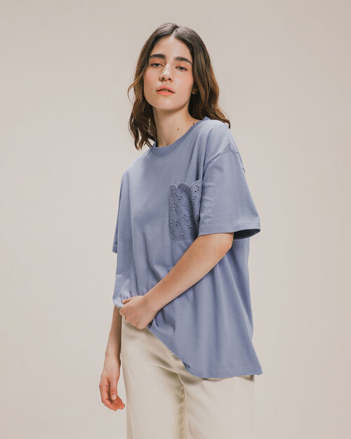 Playera Azul Bolsillo