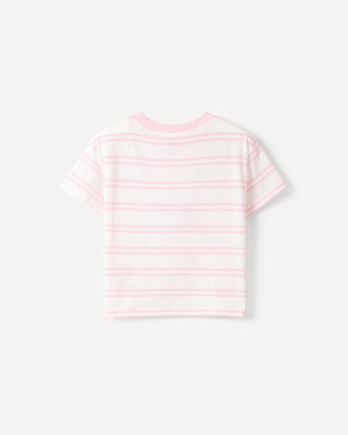 Playera Rosa Rayas