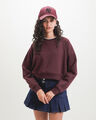 Sudadera Cerrada Beige,ROJO VINO