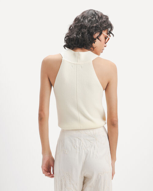 Top Beige Tejido