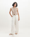 Pantal&oacute;n Wide Leg Cinto,BLANCO