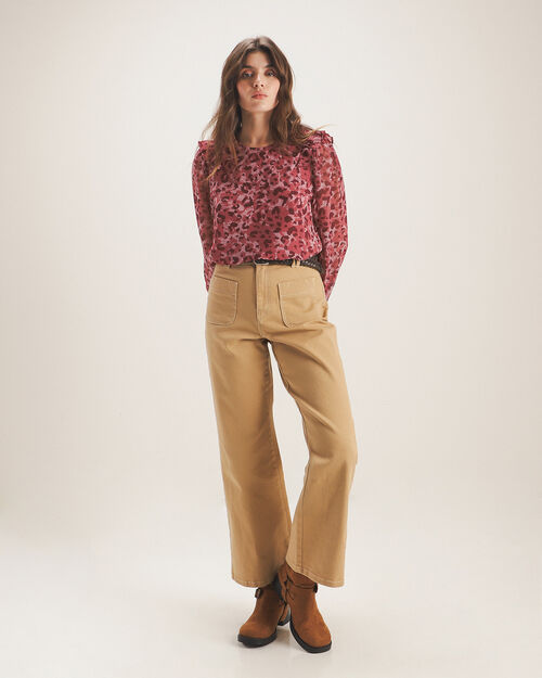 Pantalón Beige Bolsillos