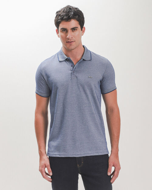 Polo Manga Corta Azul