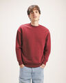 Sudadera Fit Relajado Negra,ROJO OBSCURO