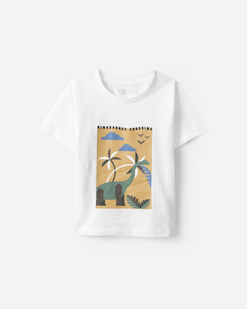 Playera Blanca Dinosaurio