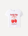 Playera Dise&ntilde;o Cerezas,BLANCO