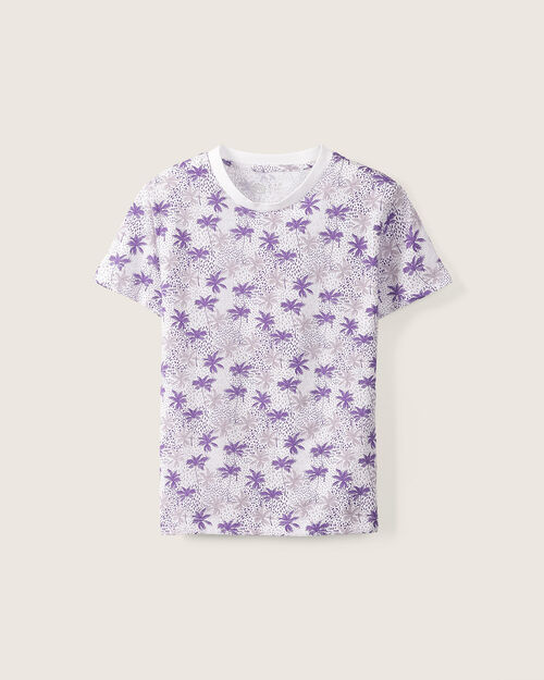 Playera Beige Con Palmeras