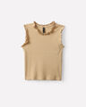 Top Beige Volantes,PAJA