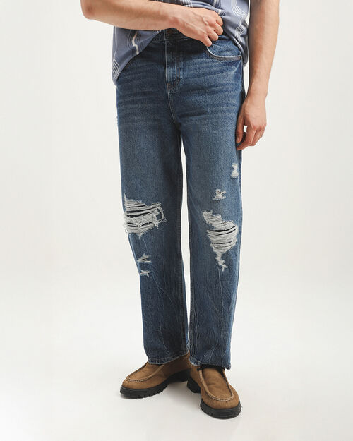 Jeans Wide Leg Destrucciones