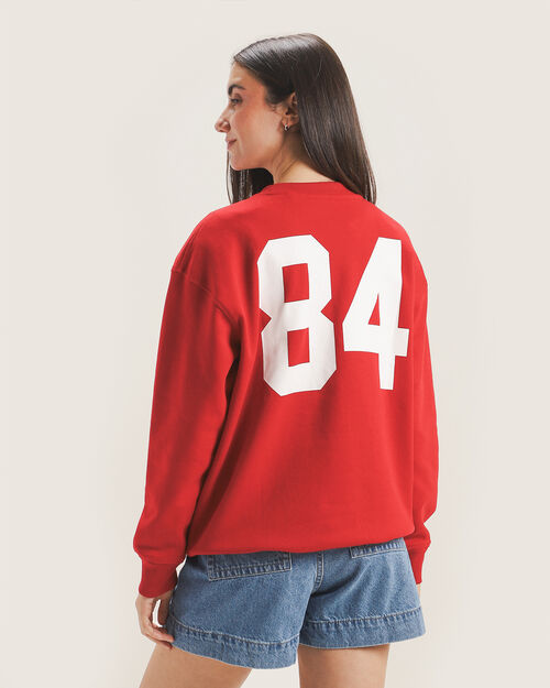 Sudadera Roja Estampada