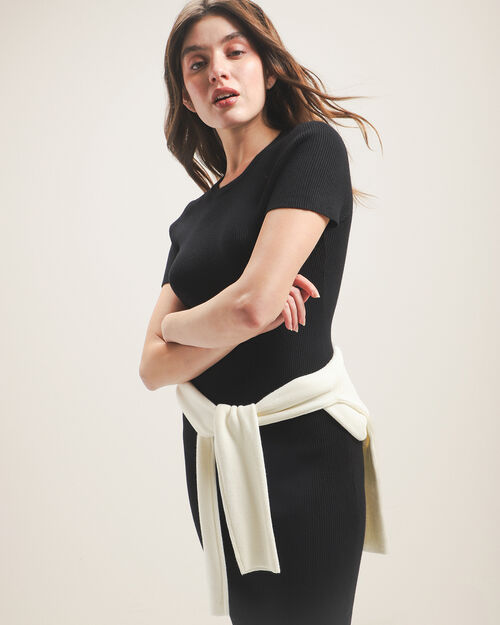 Vestido Negro De Punto