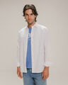 Camisa Azul Manga Larga,BLANCO P1