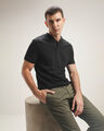Polo Fit Slim Azul,NEGRO