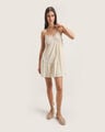 Vestido Beige Tirantes,CRUDO