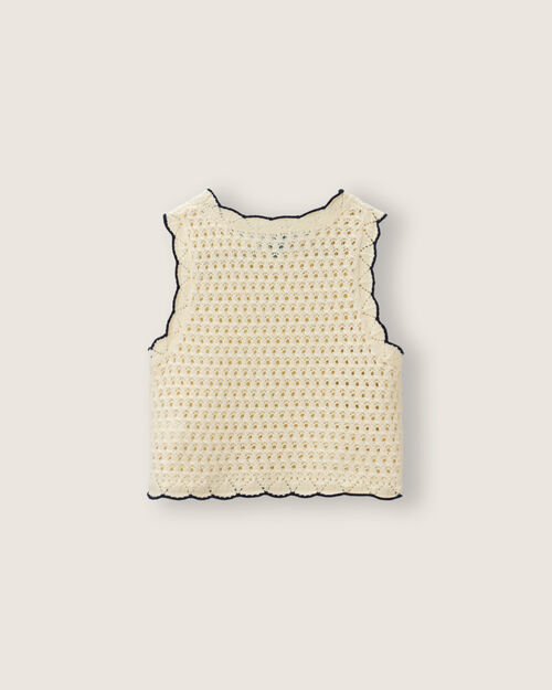 Top Crochet Beige