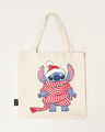 Bolso Tote Navideño Stitch,CRUDO