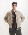 Chamarra Bomber Beige,CRUDO