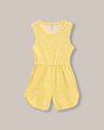 Jumpsuit Short Flores,AMARILLO CLARO