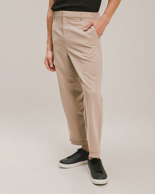 Pantalón Fit Regular Beige