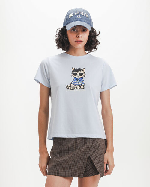 Playera Gr&aacute;fico Gato