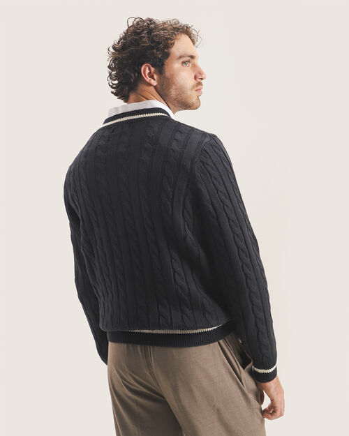 Suéter De Punto Azul