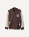 Sudadera Botones Bomber,CAFE