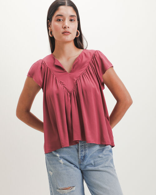 Blusa Rosa Volantes