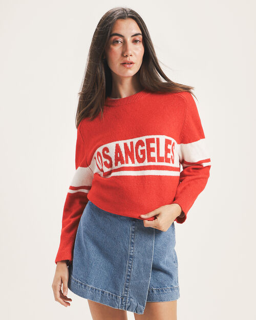 Suéter Rojo Con Diseño