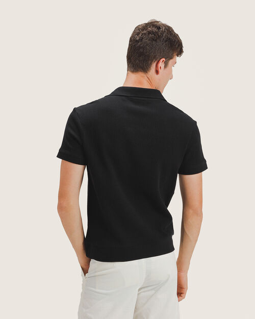 Polo Negra Semiajustada