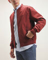Chamarra Bomber Beige,ROJO VINO