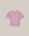 Playera Manga Eyelet,ROSA