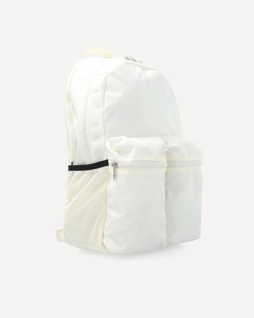 Mochila Beige Bolsillos
