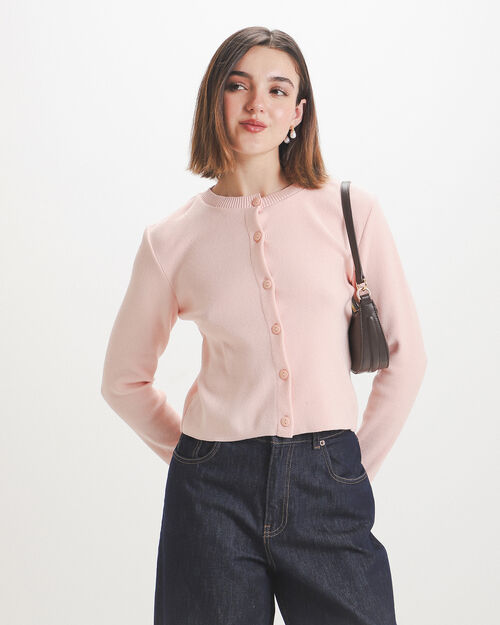 Su&eacute;ter Rosa S&oacute;lido