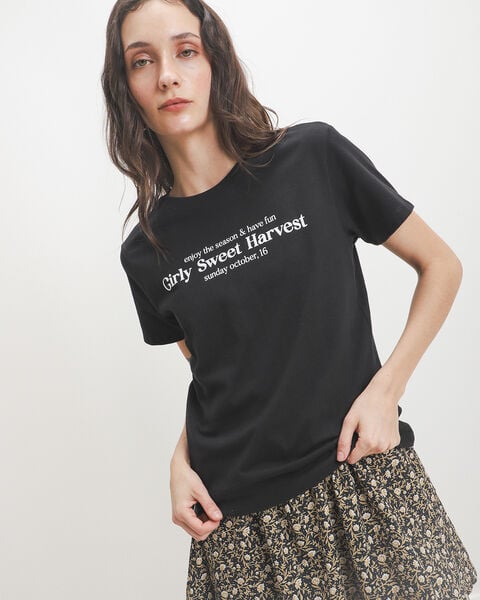 Playera Negra Texto