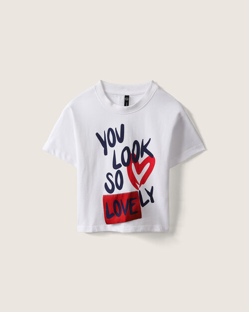 Playera Estampada Blanca