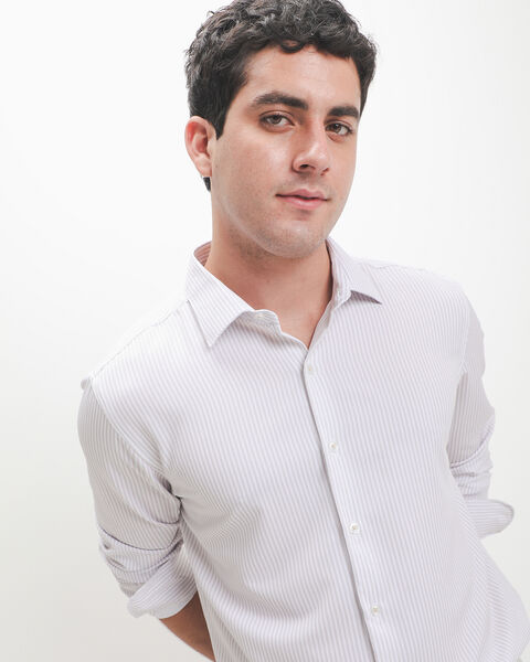 Camisa Rayas Caqui